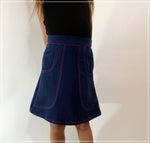 Modal Corduroy Mid Waist Skirt