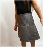 Modal Corduroy Mid Waist Skirt