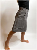 Modal Corduroy Mid Waist Skirt
